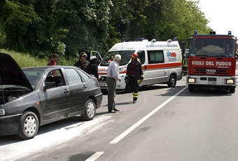 Incidente Stradale auto-moto a Merate.